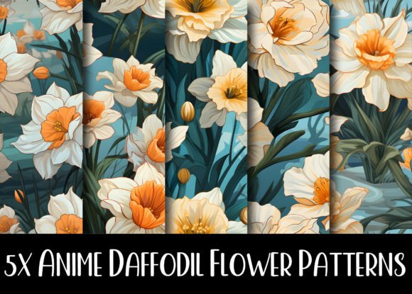 Anime Daffodil Flower Pattern Collection