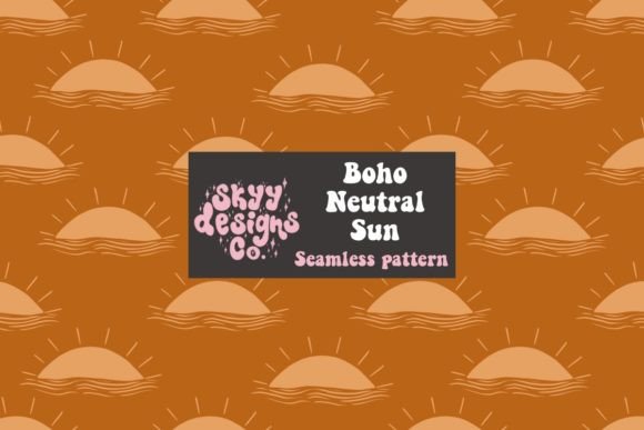 Boho Neutral Summer Suns Pattern