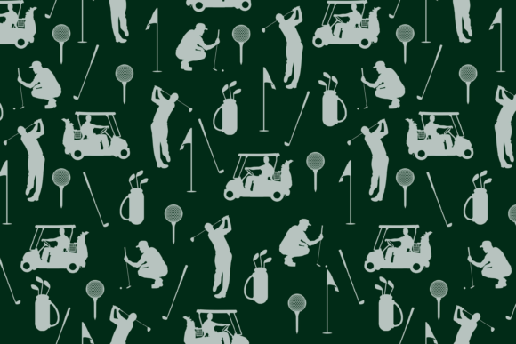 Dark Green Golf Seamless Pattern: A Versatile Design for Creative and Commercial Use