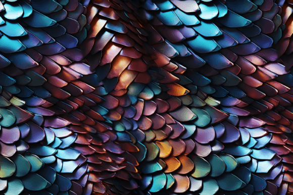 Dragon Scales Seamless Pattern: A Vibrant and Versatile Digital Design Asset