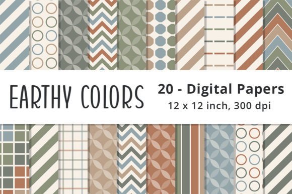 Earth Tones Digital Paper Backgrounds