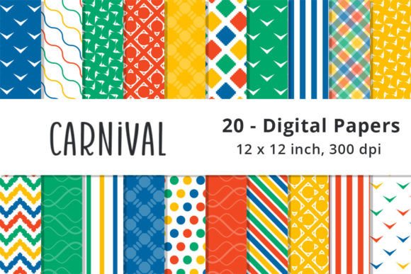 Exploring the Carnival Collection: A Guide to Multi-Color Geometric Digital Paper