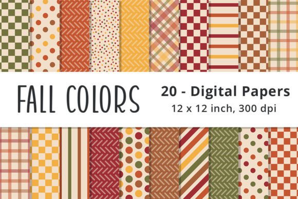 Fall Colored Printable Scrapbook Paper