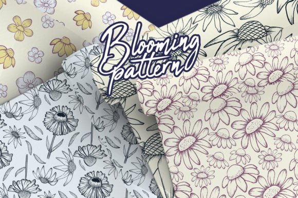Flower Line Art Pattern Bundle: A Versatile Digital Asset for Creative Projects