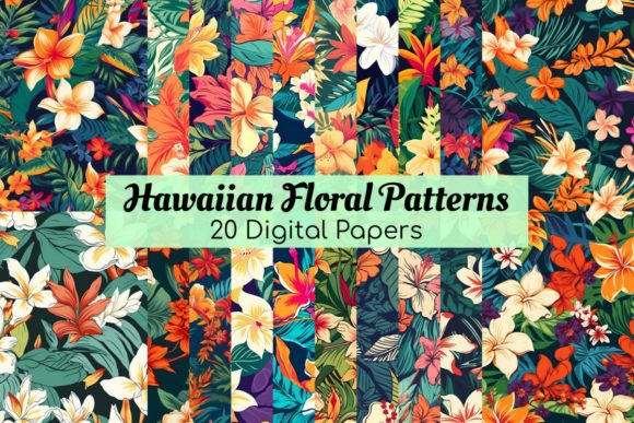 Hawaiian Floral Digital Papers Pack: A Creative Asset for Modern Designers and Entrepreneurs