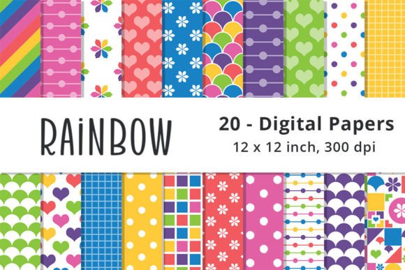 Rainbow Color Background Printable Paper