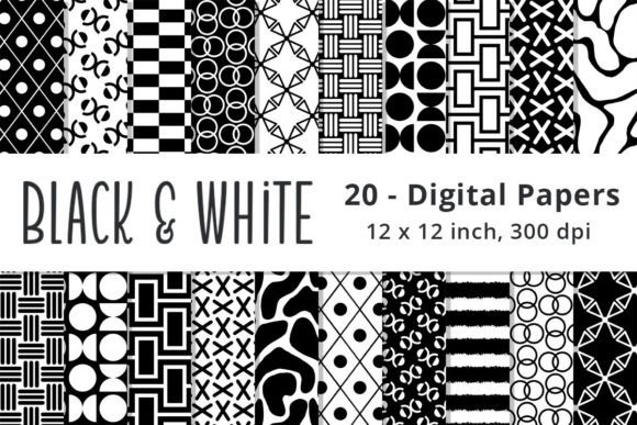 Seamless Black and White Digital Papers: A Versatile Tool for Designers and Creators